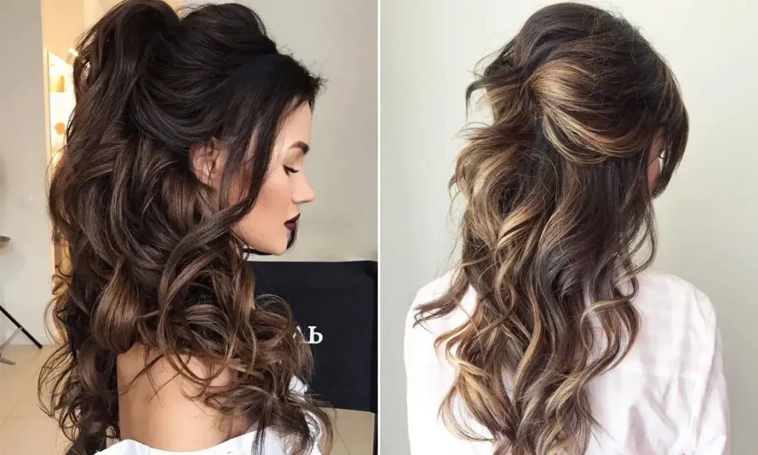 Half Down With Curls Hair Style