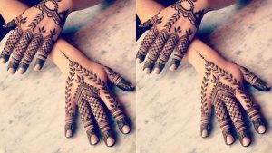 Try Net Pattern Mehndi Design