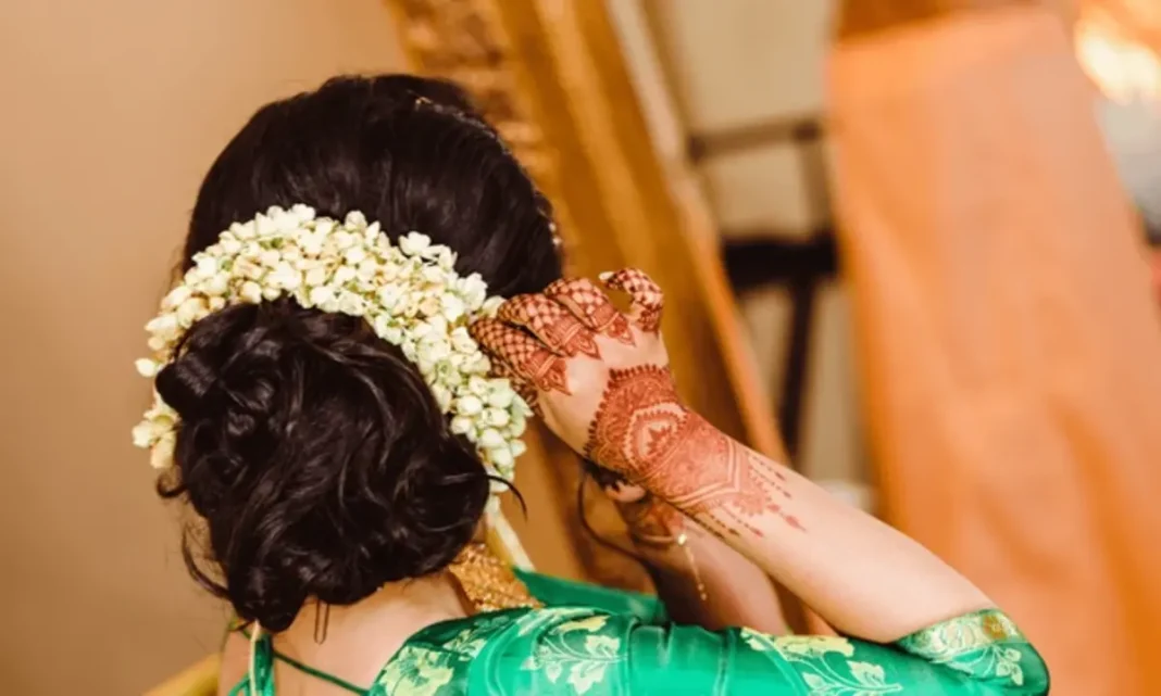 Bengali Bridal Bun Hair Style