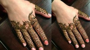 leaves Mehndi Design For Fingers