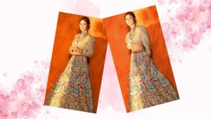 Shehnaaz Gill in Printed Lehenga